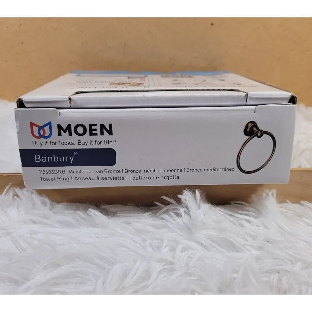 Moen Banbury Mediterranean Bronze Towel Ring NIP
